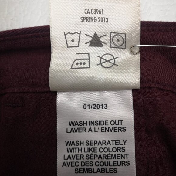 Denver Hayes Vintage Men's Size 38/32 Unhemmed Burgundy Chinos - Picture 5 of 12